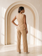 Camel Sleeveless Hip Top 92612